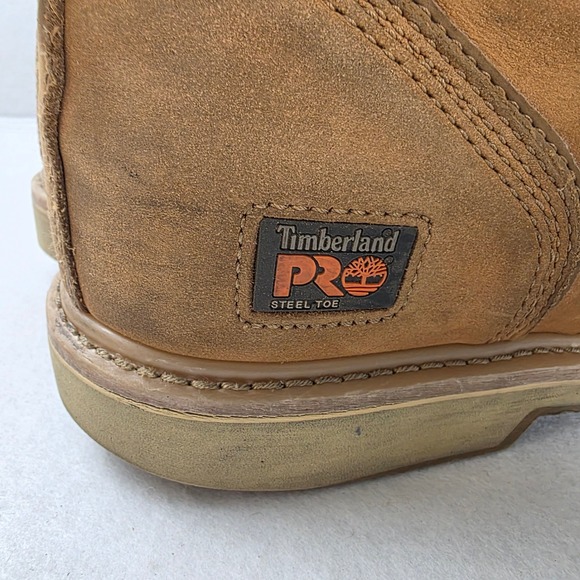 Timberland PRO Mens 33031 Direct Attach Steel Toe Work Boots Wheat Leather 12M